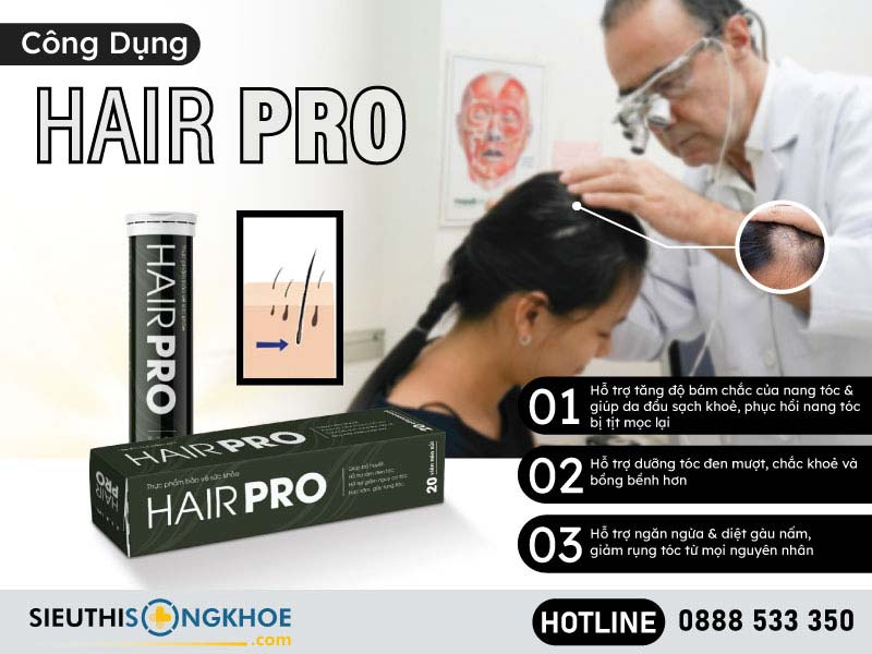 công dụng của viên sủi hair pro