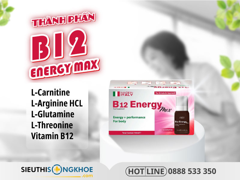 thành phần của b12 energy max