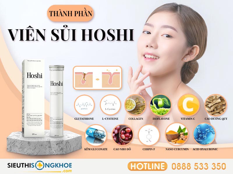 thành phần của viên sủi hoshi