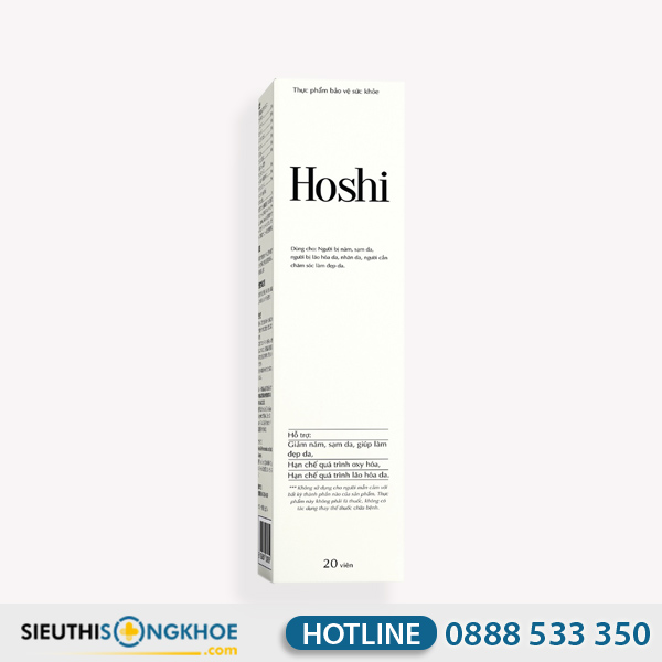 Hoshi - Viên Sủi Hỗ Trợ Dưỡng Sáng Da Mặt & Làm Đều Màu Vùng Da Tối Sạm Trên Cơ Thể