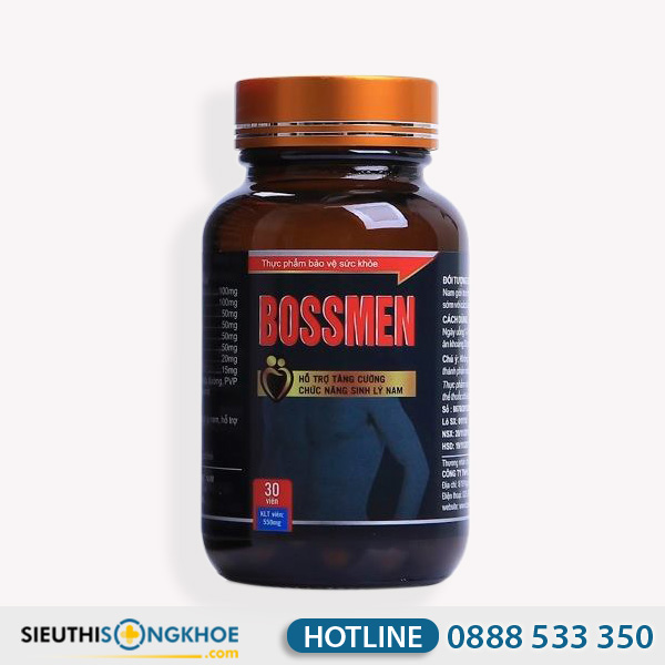 Bossmen Hỗ Trợ Tăng Cường Sinh Lý Nam Hộp 30 Viên