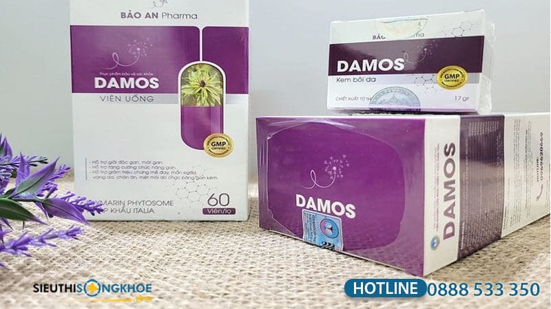 cách dùng bộ sản phẩm damos