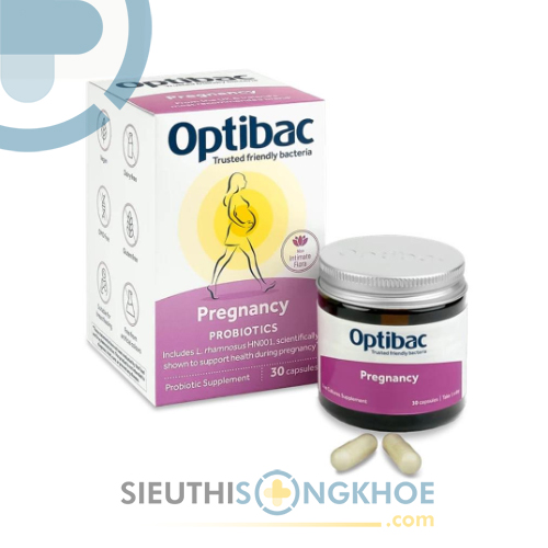 Optibac For Pregnancy Men Vi Sinh Cho Bà Bầu Và Cho Con Bú Của Anh Hộp 30 Viên