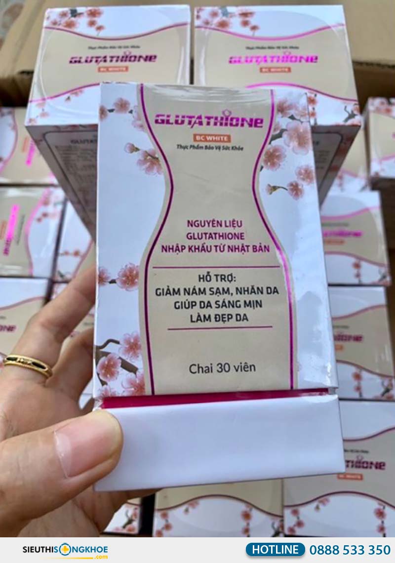 viên uống trắng da glutathione bc white