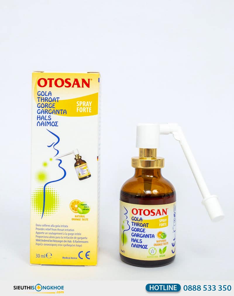 chai xịt họng otosan throat spray forte