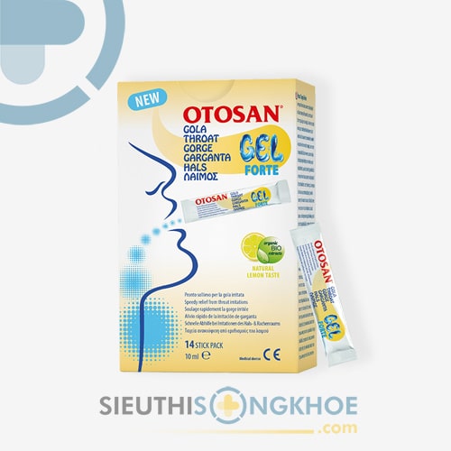 Otosan Throat Gel Forte Hỗ Trợ Làm Dịu & Giảm Viêm Họng Hộp 14 Gói x 10ml