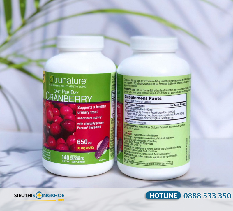 Viên uống Trunature Cranberry của Mỹ