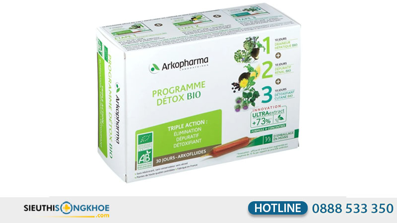 cách dùng TPCN thải độc gan Arkopharma Detoxifiant Hepatique