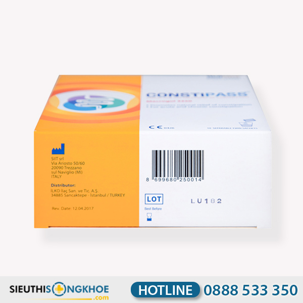 Constipass Hỗ Trợ Chống Táo Bón Cho Trẻ Em & Người Lớn Hộp 20 Gói