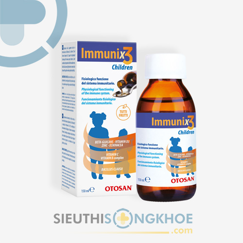 Immunix3 Children Hỗ Trợ Tăng Cường Sức Đề Kháng Cho Trẻ Em Chai 150ml