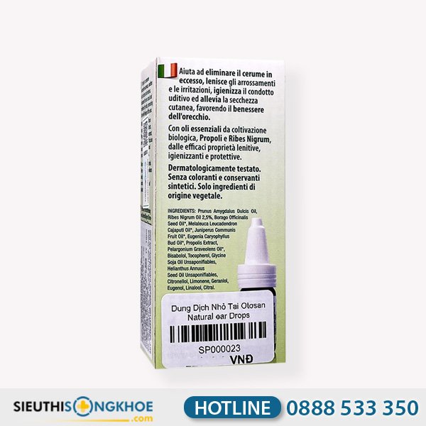 Otosan Natural Ear Drops Hỗ Trợ Giảm Viêm & Làm Sạch Tai Chai 10ml