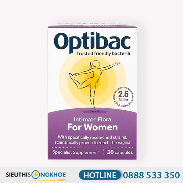 Optibac Probiotics For Women Hỗ Trợ Điều Trị & Phòng Ngừa Bệnh Phụ Khoa Nữ Hộp 30 Viên