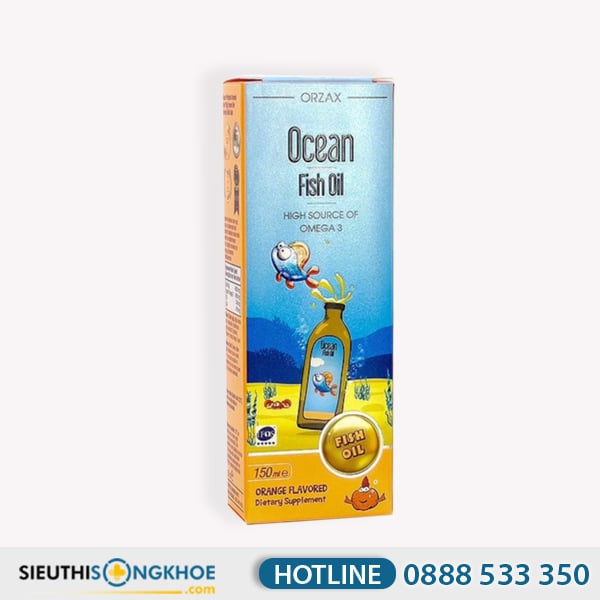 Ocean Fish Oil Hỗ Trợ Phát Triển Trí Não & Thị Lực Trẻ Em Chai 150ml