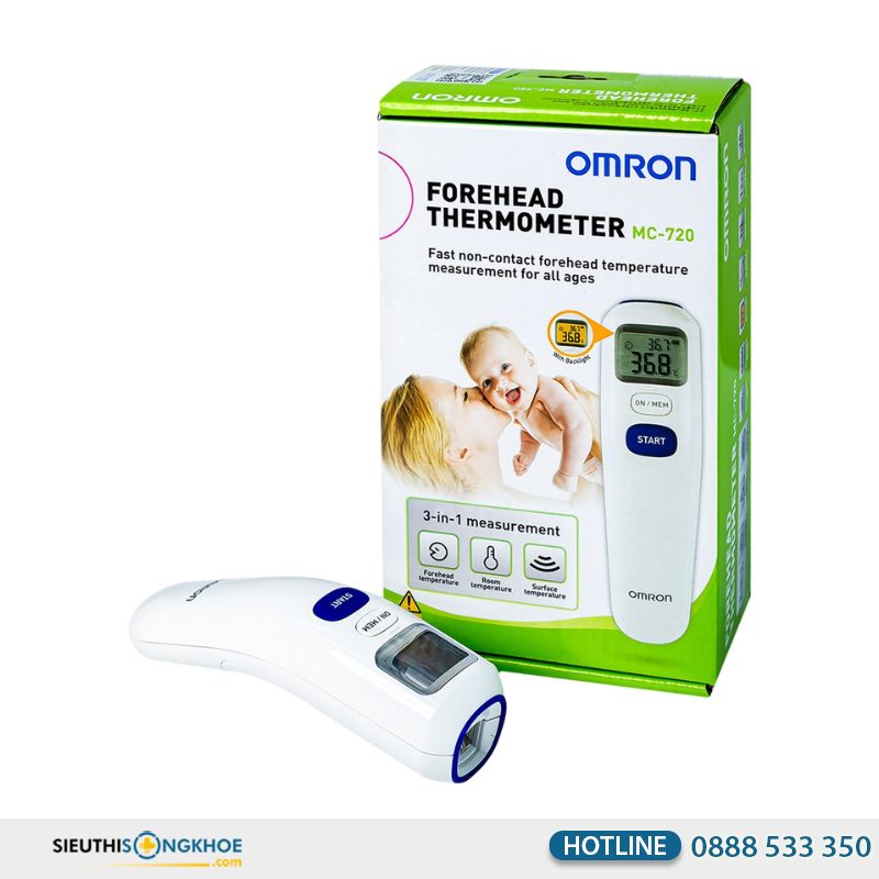 Nhiệt kế đo trán hồng ngoại OMRON MC-720