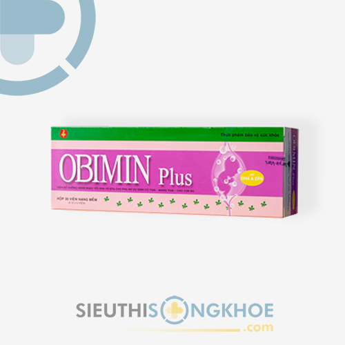 Obimin Plus Hỗ Trợ Cung Cấp Đầy Đủ Dưỡng Chất Cho Thai Phụ & Thai Nhi Trong Bụng Hộp 30 Viên