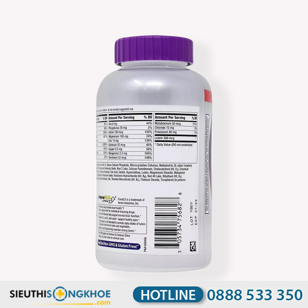 Centrum Silver Women 50+ Hỗ Trợ Chống Oxy Hoá & Tăng Hệ Miễn Dịch Cho Phụ Nữ Trên 50 Tuổi Hộp 275 Viên