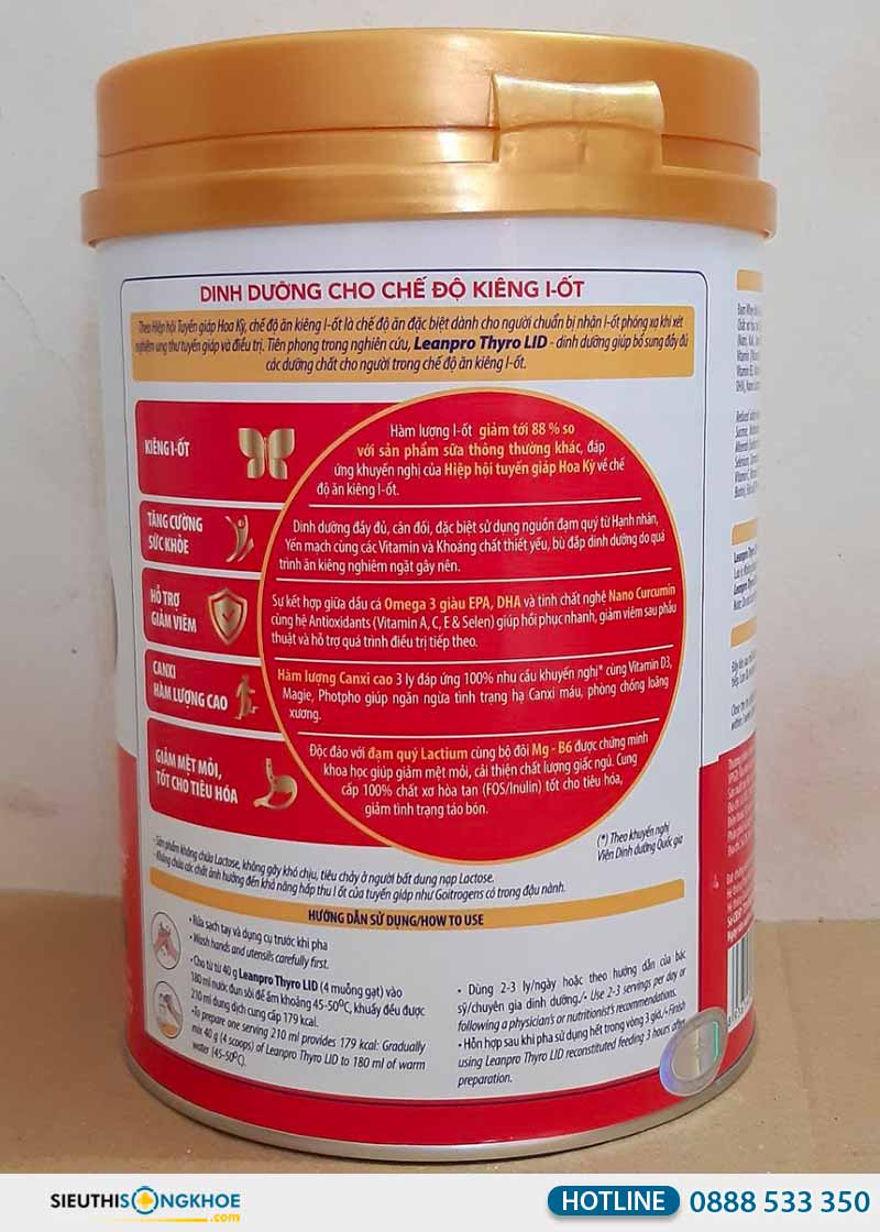 leanpro thyro lid nutricare 900g
