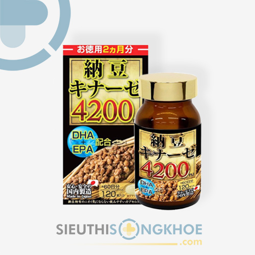 Maruman Nattokinase 4200FU Hỗ Trợ Phòng Chống Đột Quỵ Hộp 120 Viên