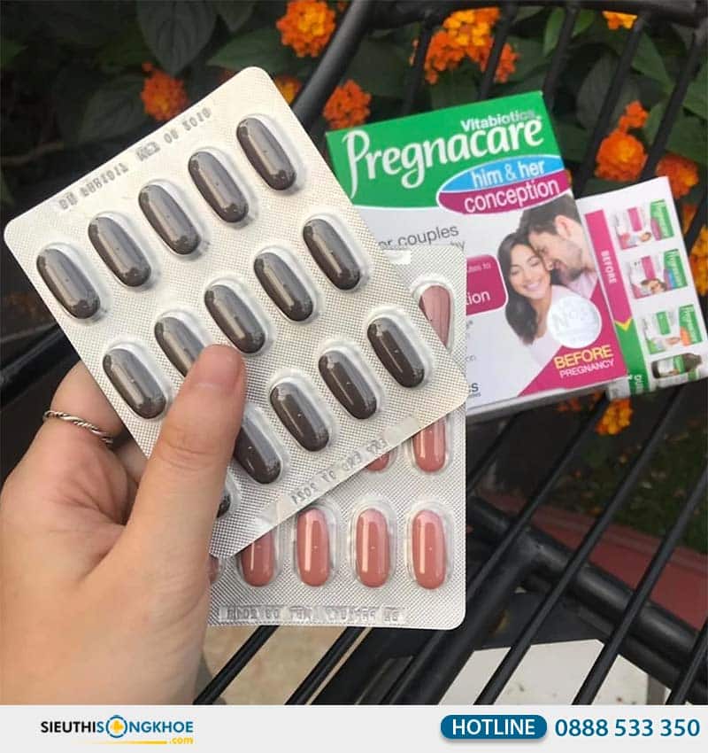 pregnacare him & her có thai dùng được không