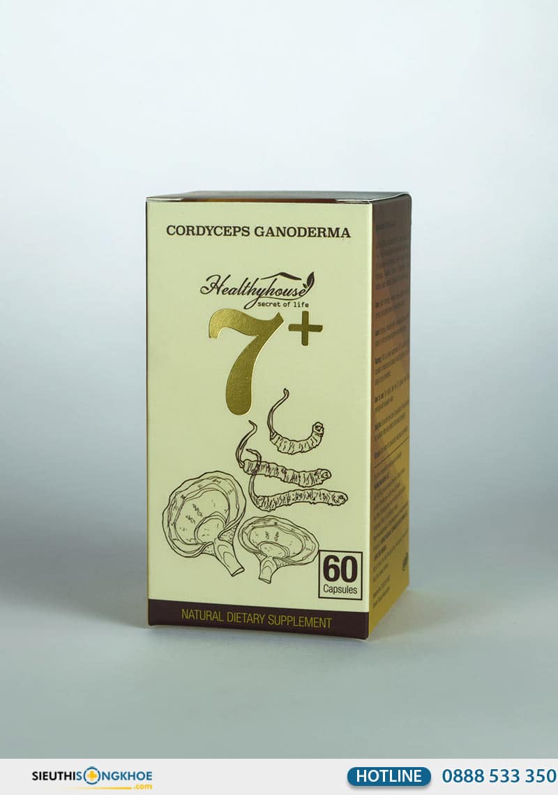 đông trùng linh chi 7+ 60 viên