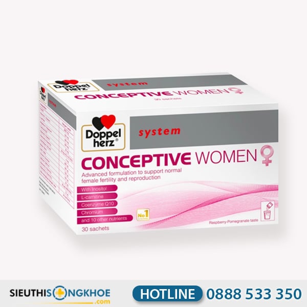 Conceptive Women Hỗ Trợ Cải Thiện Chức Năng Sinh Sản Ở Nữ Giới Hộp 30 Gói