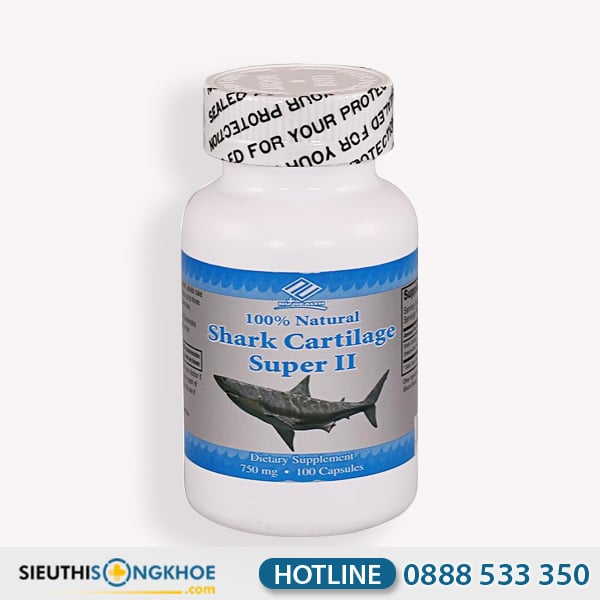 Shark Cartilage Super II Hỗ Trợ Phục Hồi & Bảo Vệ Xương Khớp Hộp 100 Viên