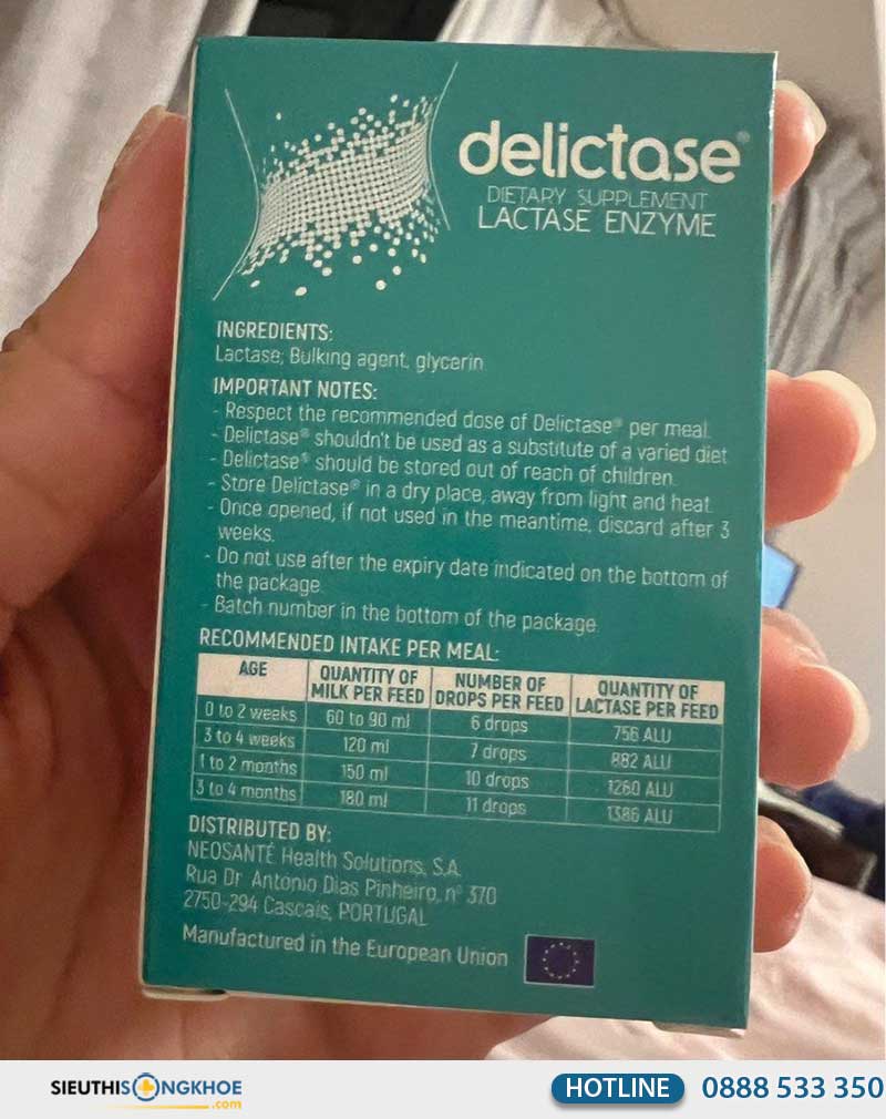 cách dùng delictase oral drops 15ml