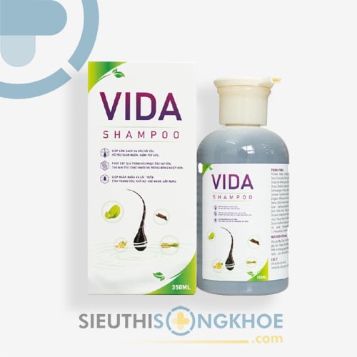 Vida Nano Shampoo Hỗ Trợ Làm Sạch Da Đầu & Điều Trị Ngứa Gàu Chai 350ml